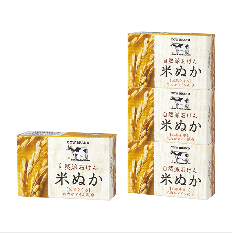 送料無料カード決済可能 カウブランド 自然派石けん 米ぬか 100g ４個 セット 牛乳石鹸 通販